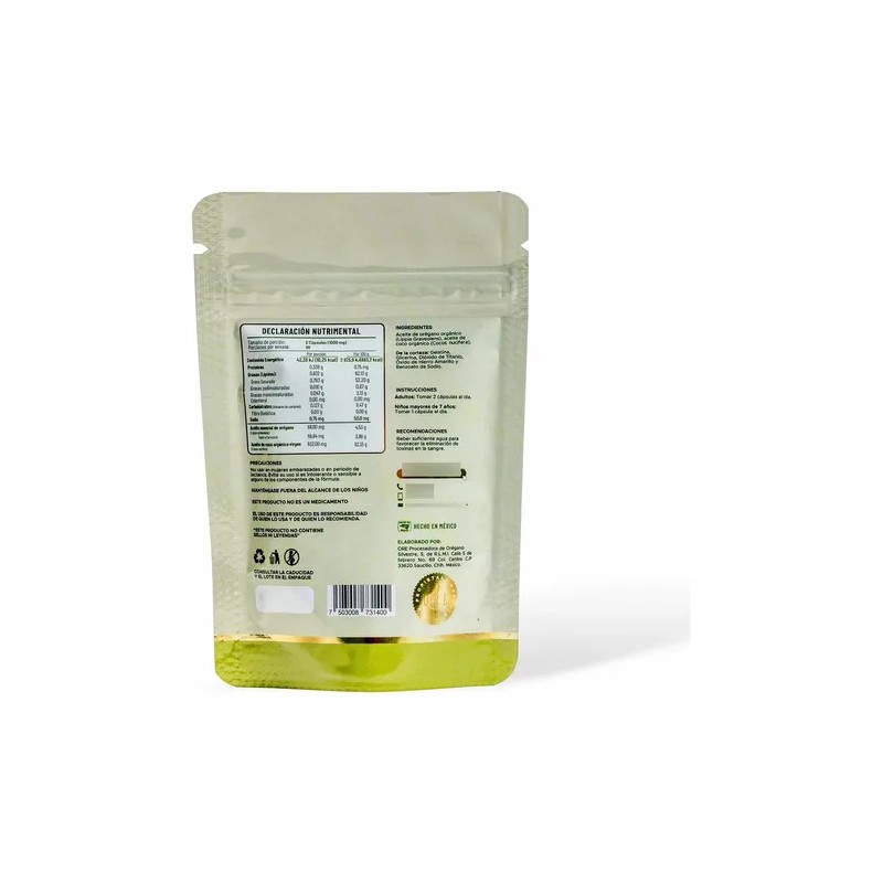 Aceite De Orégano Y Coco Ore 60 Cápsulas Softgel Orgánico