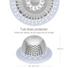 LEKEYE Shower Drain Hair Catcher/Bathtub Drain Cover/Drain Protector for Pop-Up