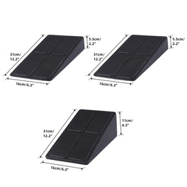 CampTeck U7259 3-Piece Multi-Angle Foam Fitness Slant Board, Squat Wedge, Squat board, Incline Board, Stretch Wedge, Calf Stretcher - Black