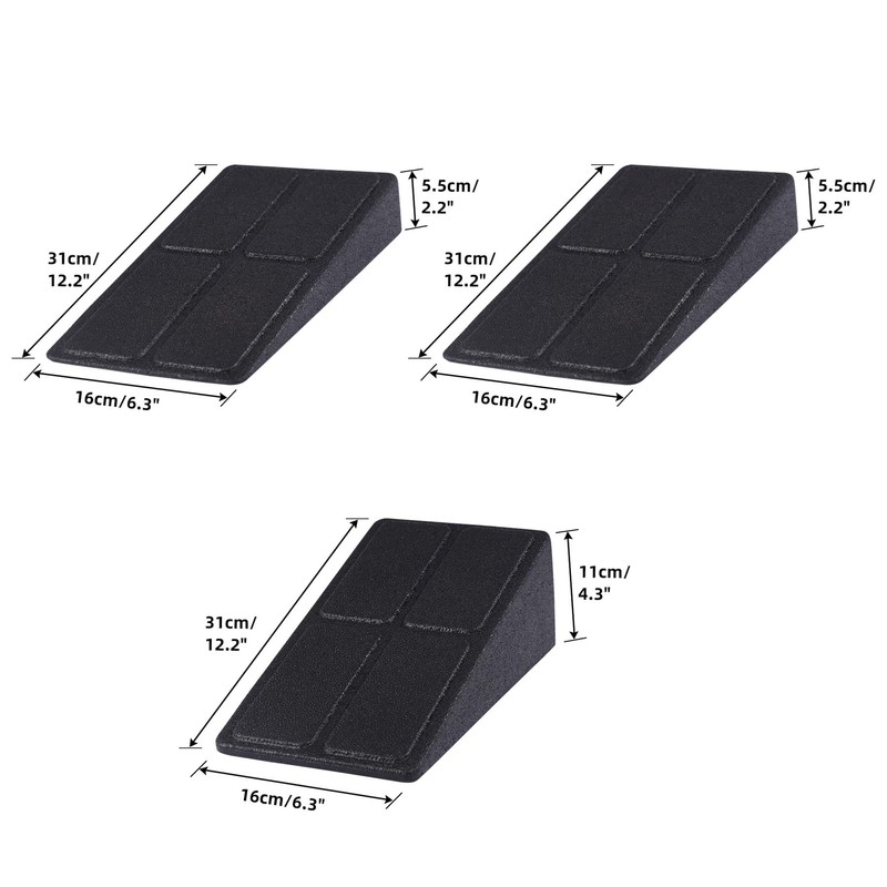 CampTeck U7259 3-Piece Multi-Angle Foam Fitness Slant Board, Squat Wedge,