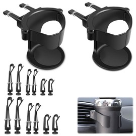 2PCS Car Cup Holder, Black Car Drink Holders Car Cup Holder Expander Cup Holder for Car Cup Holder for Cars, Car Coffee Cup Holder for Bottle, Thermos Cups and Beverage Cans