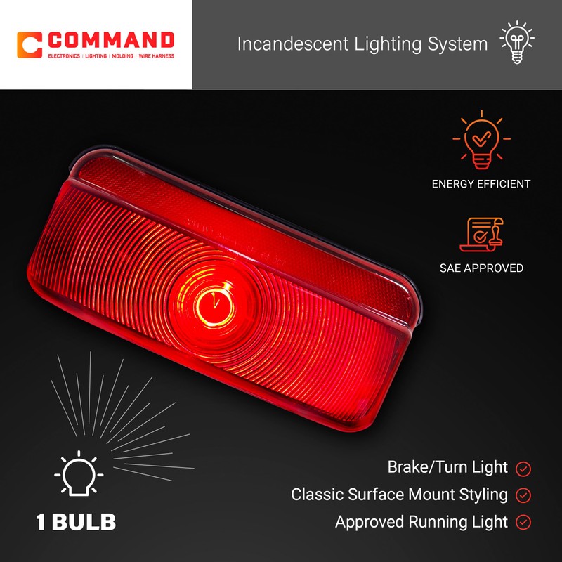 Command Electronics OEM 12V Incandescent RV & Trailer Tail Light