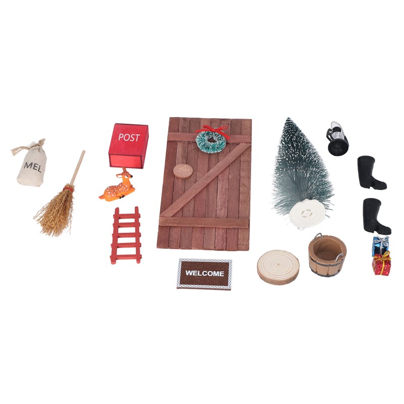 1/12 1/6 Christmas Fairy Door Kit Crafted Exquisite Cute Colourful