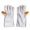 1 Pair Cowhide Welding Gloves Heat Resistant Fireproof Hard Wearing