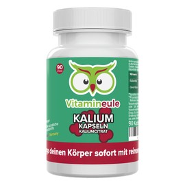 Potassium Capsules - High Dose - 200 mg Elementary Potassium - Quality from Germany - Pure Potassium Citrate without Artificial Additives - Vegan - Laboratory Tested - Small Capsules Instead of