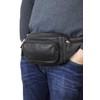 Buffalo Belt bag LEAS, Genuine Leather, black - ''LEAS Travel-Line''