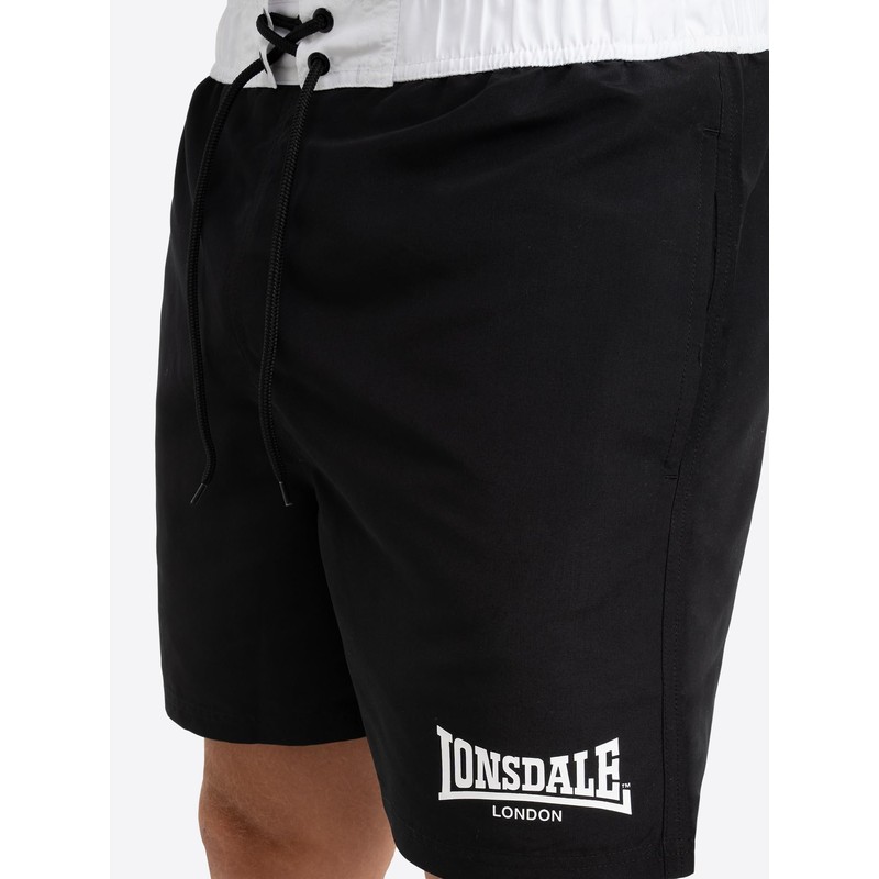 Lonsdale Herren Thorpe Badehose, Black/White, X-Large