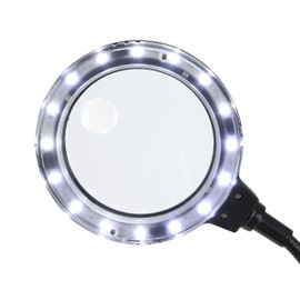 Carson SolderMag 1.75x LED Lighted Soldering Magnifier with 4.5x Spot Lens (CP-50), black (3.75-inch)