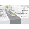 MODERNO Non-Woven Table Runner, Dark Grey, Modern, Festive Decoration for