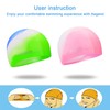 2pcs Swim Caps for Youth Boys Girls,Unisex Silicone Swimming caps