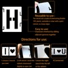 YEAJON 2 Inch Letter Stencils Symbol Numbers Craft Stencils, 42