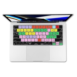 XSKN Silicone Keyboard Cover Skin for MacBook Pro/Air with Touch ID 14.2" 16.2" 13.6" 15.3" Model No: A2442 A2779 A2918 A2992 A2485 A2780 A2681 A2941 (US Layout, Avid Pro Tools Shortcuts)