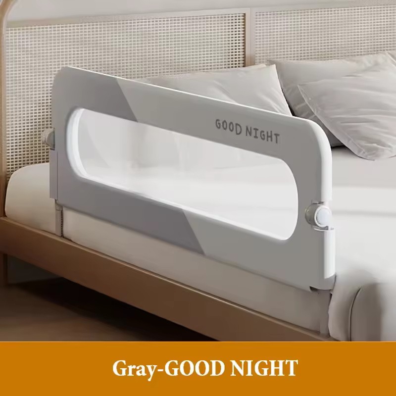 Foldable Baby Bed Rail Guard, 180° Flip Down Adjustable Toddler