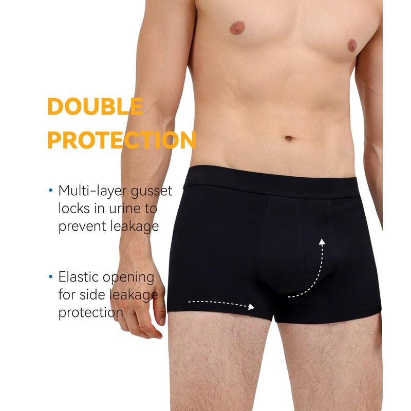 IRISMORII Incontinence Protective Underwear for Men Washable Bladder Leak Proof