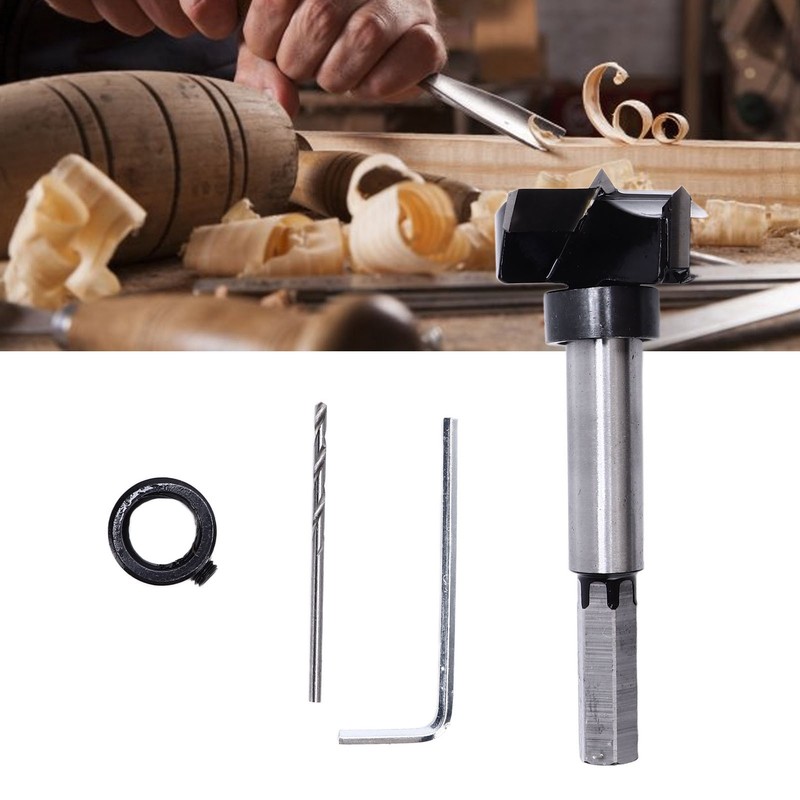 Hole Opener Drilling Guide Drill Bit 35mm Woodworking Tool for