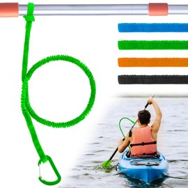 NVAAV 1/2/4 Pack Kayak Paddle Board Tether Leash Stretchable Strap Lanyard Rope, 3.3-7 Feet with Carabiner for SUP Kayaking Boating Canoeing Fishing Pole Rod or Other Gear