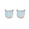 Opal Earrings, TIZU Unicorn Stars Earrings, 925 Sterling Silver, Cat