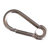 Merriway BH05009 Spring Snap Carabiner Hook with Eye, A2 316 Marine Grade Stainless Steel M4 (5/32 inch)