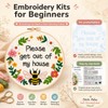 Nuberlic Please Get Out of My House Embroidery Kit, Stitch
