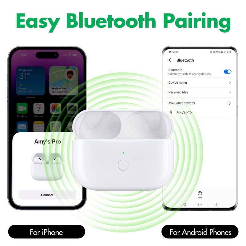 Wireless Charging Case Compatible with AirPods Pro 1st & 2nd