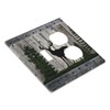 LuHuoLu Decorative Outlet Covers Rustic Deer Elk Forest Grey Wood