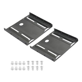 2pcs 2.5" to 3.5" Hard Drive Bracket - Metal SSD Mounting Adapter Desktop Hard Drive Bracket Black