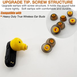 Replacement Silicone Eartips for DEWALT Heavy Duty True Wireless