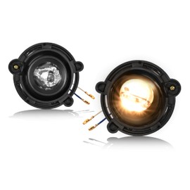 HECASA Pair Fog Light Compatible with 2013-2017 GMC Acadia Replacement for GM2593157 10335108 Front Bumper Fog Lamp Clear Lens Driver & Passenger Side