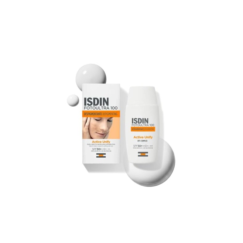 Isdin Fotoultra 100 Active Unify SPF 50+, Protector Solar Facial,