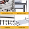 ILWorkTLs Wall Mounted Microwave Oven Rack,Stainless Steel Kitchen Shelf with