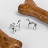 HENRYKA Greyhound Whippet Dog Stud Earrings in 925 Sterling Silver