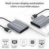USB C to HDMI Adapter Dual 4K 60HZ, USB 3.0