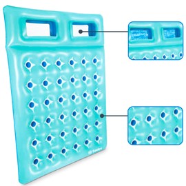 SWIMLINE See-Through Window Pool Lake Float Lounger Raft for Adults & Kids | W/Headrest and Transparent Observation Pillows | 2-Person XL Spacious Design for Comfy Floating & Lounging