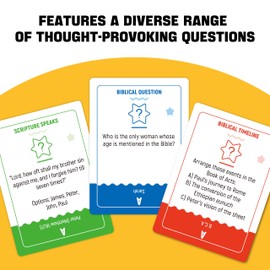 HOLY QUEST, A Fun Bible Trivia Game, Extra Value 400 Cards Pack with 6 Engaging Categories, Perfect for Bible Study, Youth Groups and Church Gatherings, Great Christian Game for Adults and Family