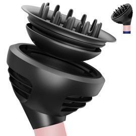 YTCHYYSK Wave Curl Diffuser Attachment for Dyson Airwrap HS01 HS05 HS08, Upgraded Hair Diffuser Nozzle Dome and Diffuse Modes to Dryer Faster and Define Curls Hair, Black
