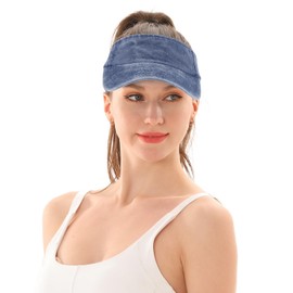 MK MATT KEELY Visor Cap Women Men Adjustable Sun Protection Baseball Golf Cap for Teenagers, Retro blue