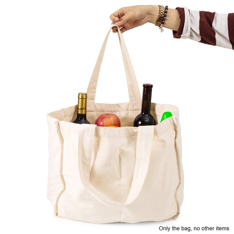 Tote Bag, Canvas Tote Bag Reusable Grocery Bag Large Capacity