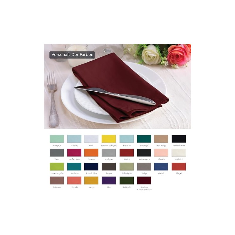 Encasa Cotton Cloth Napkins | Set of 6 | Size