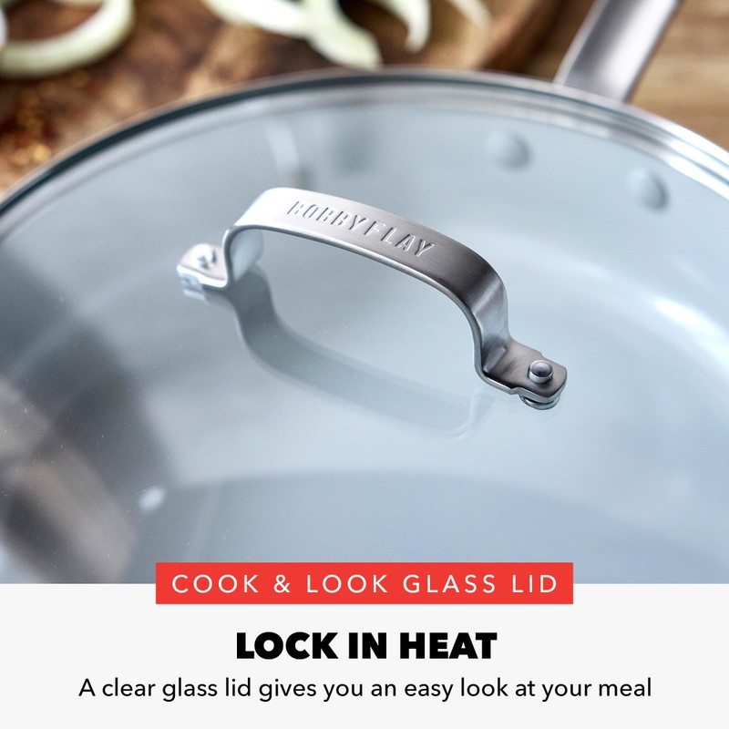 GreenPan x Bobby Flay 4.5QT Nonstick Saute Pan with Glass