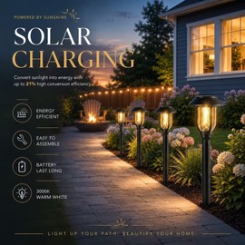 Luces solares exteriores DOESLAG BG-AA64B3-12 – Pack 12 de 3000K, impermeables