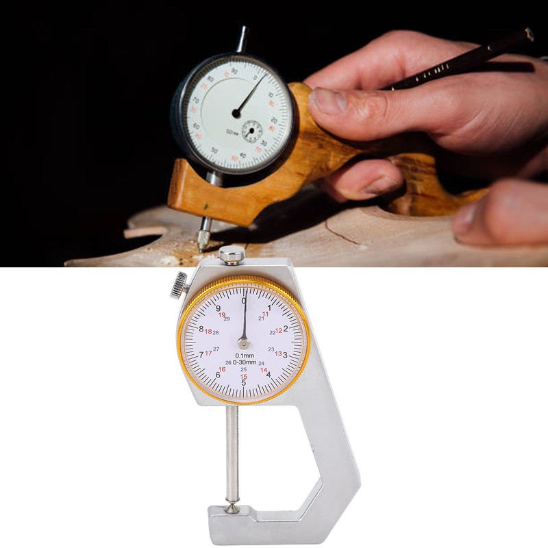 Thickness Gauge Tool Round Dial Indicator Handheld Portable Tester Caliper