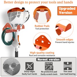 Garage Organizer Weedeater Hanger, Garage Storage Trimmer Rack Shed Organizer Garden Power Tool Hanger for Grass Trimmer, Hedge Trimmer, Garage Wall, Weed Eater, Garden Tools (1 Bracket)