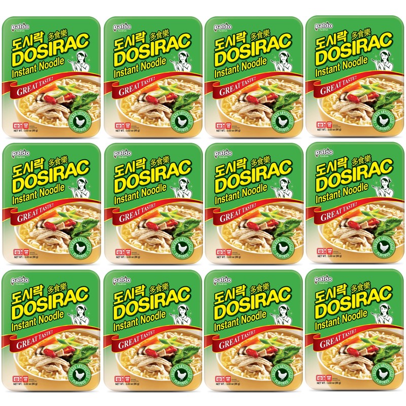 Paldo Dosirac Oriental Style Noodle, Chicken Flavour, 3.03 oz (Pack
