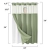Gibelle No Hook Waffle Weave Shower Curtain with Snap-in Fabric