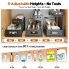 2-Pack 19"Deep Under Sink Organizer And Storage, 2-Tier L-Shaped Pull