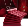 Oirlv Gorgeous Red Leather Jewelry Tray 12 Grid Jewelry Drawer
