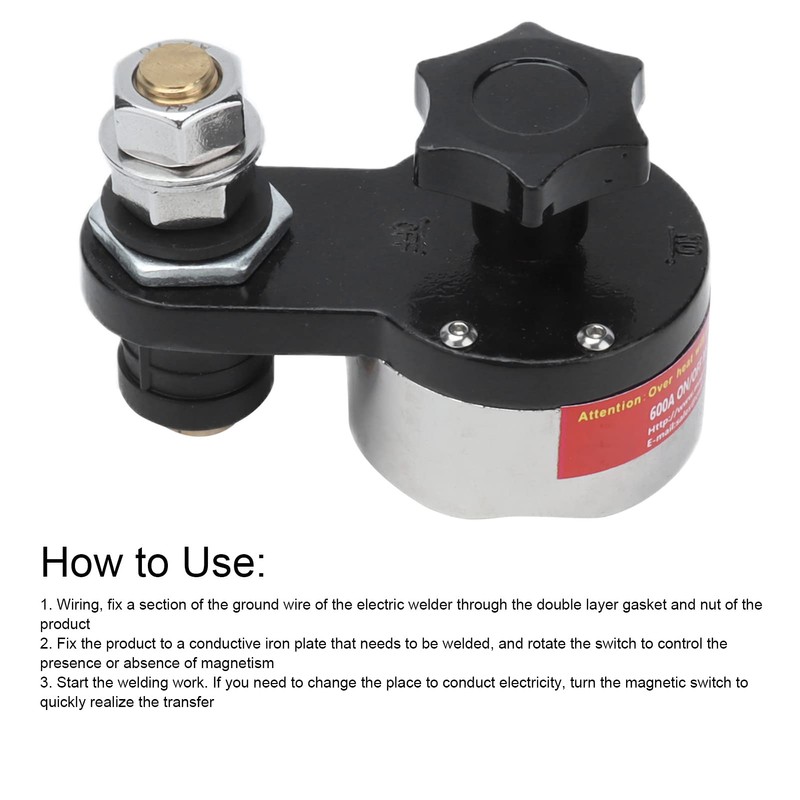 Magnetic Ground Clamp, Grounding Magnets Switchable On Off Adjustable for