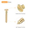 sourcing map Brass Wood Screws, 50Pcs M3 x 16mm Slotted