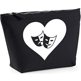 Hippowarehouse Heart Drama printed make up cosmetic wash bag 18x19x9cm
