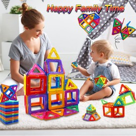 38PCS Magnetic Building Blocks Magnetic Tiles Magnets for Kids Construction Learning Educational Magnetic Toys for 3 4 5 6 Years Old Boys Girls Toddlers Kids Christmas Birthday Gifts for 3+